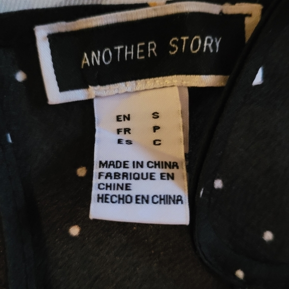 Another Story black floral polka dot dress size small - Picture 6 of 7